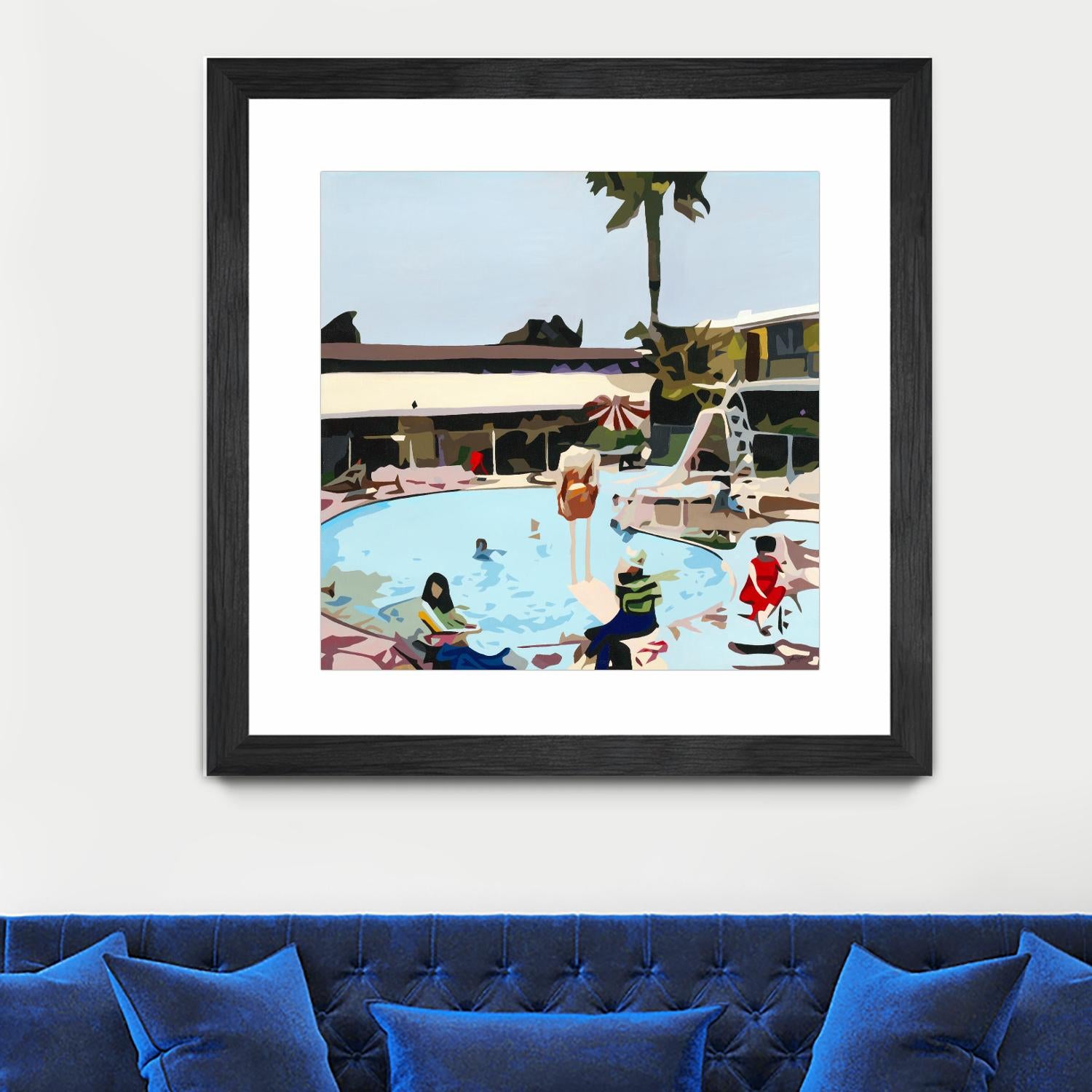 Off The Deep by Beth Ann Lawson on GIANT ART - blues coastal pool