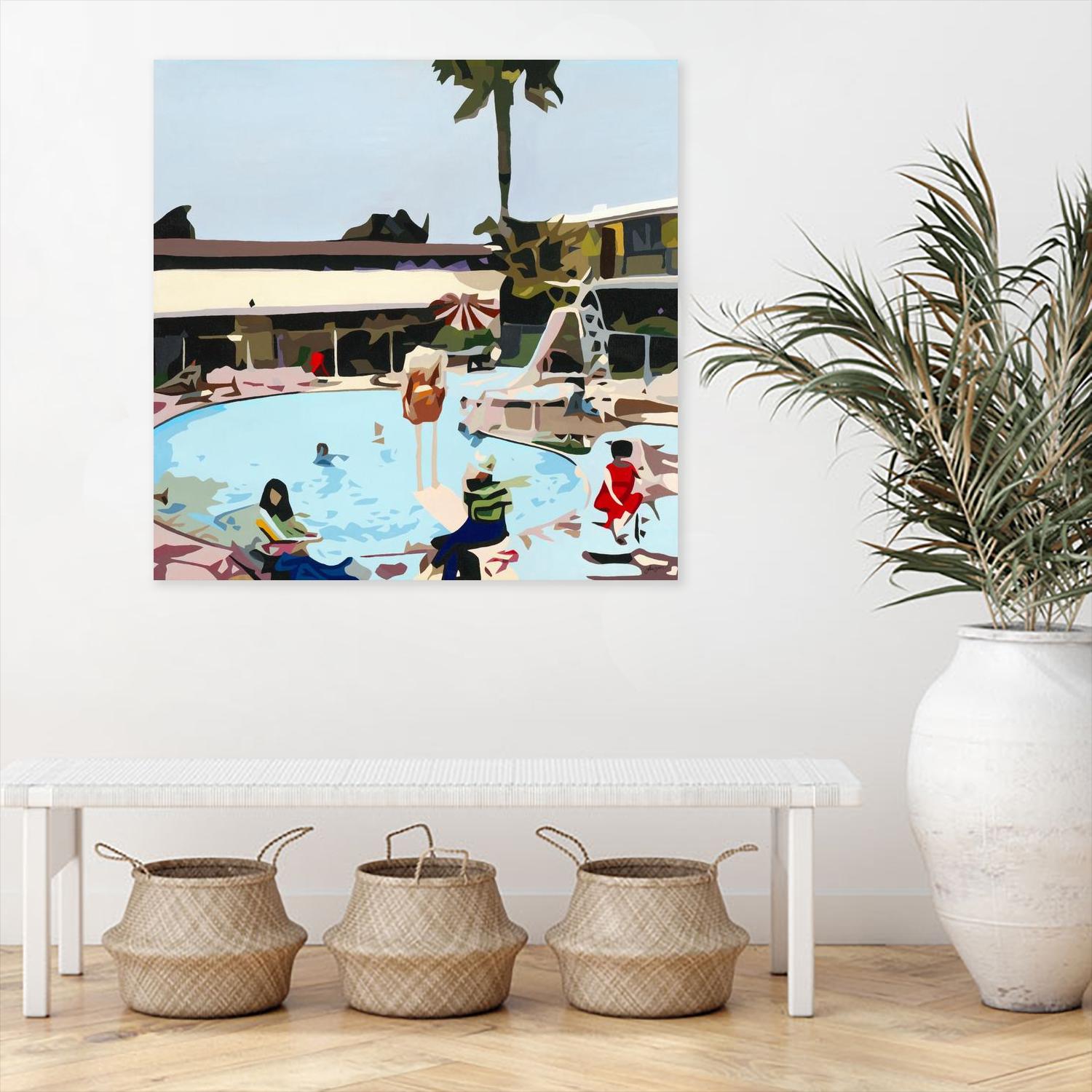 Off The Deep by Beth Ann Lawson on GIANT ART - blues coastal pool