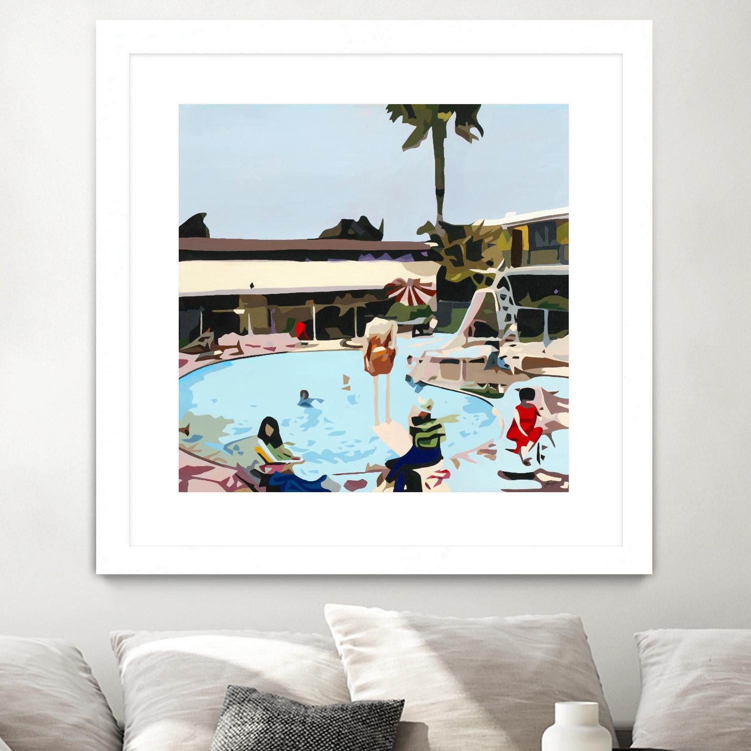 Off The Deep by Beth Ann Lawson on GIANT ART - blues coastal pool