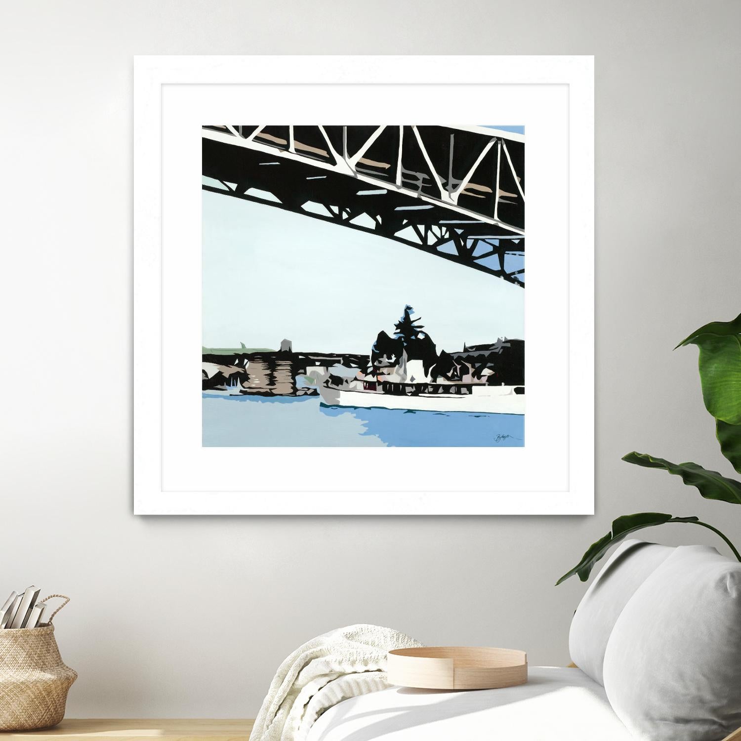 To The Cut by Beth Ann Lawson on GIANT ART - blues coastal bridge