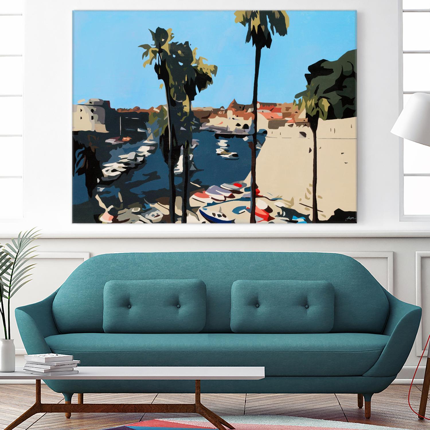 Kings Landing by Bethann Lawson on GIANT ART - blue coastal coastal