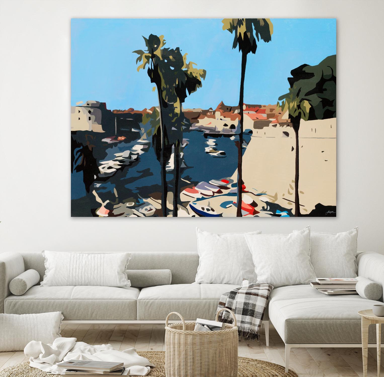 Kings Landing by Bethann Lawson on GIANT ART - blue coastal coastal
