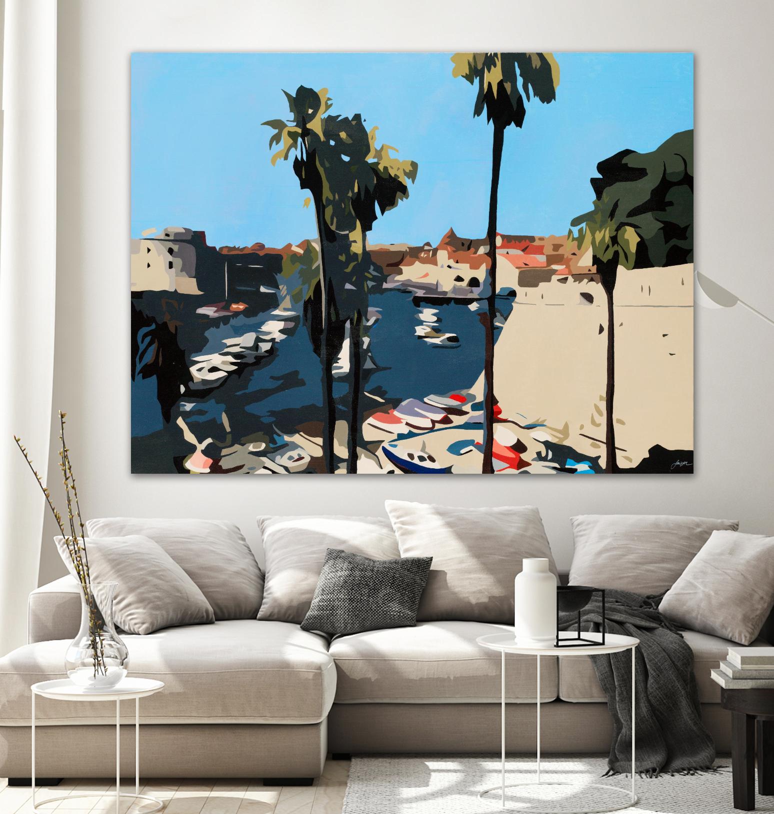 Kings Landing by Bethann Lawson on GIANT ART - blue coastal coastal