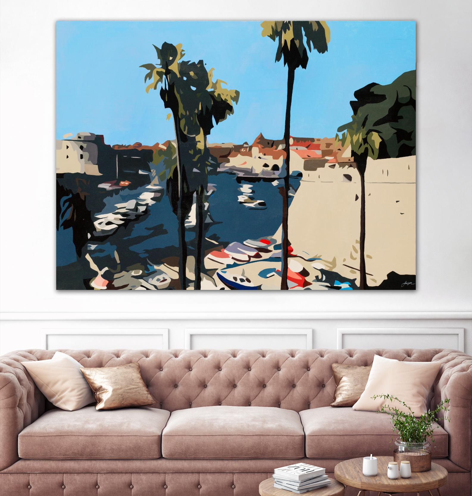 Kings Landing by Bethann Lawson on GIANT ART - blue coastal coastal