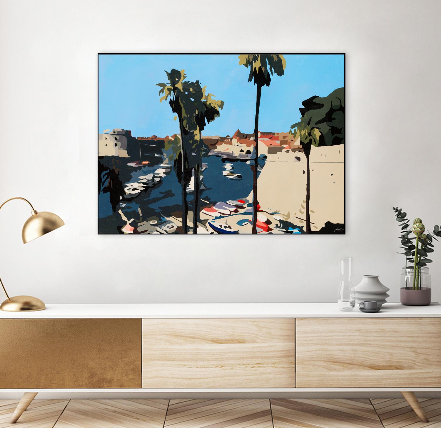 Kings Landing by Bethann Lawson on GIANT ART - blue coastal coastal