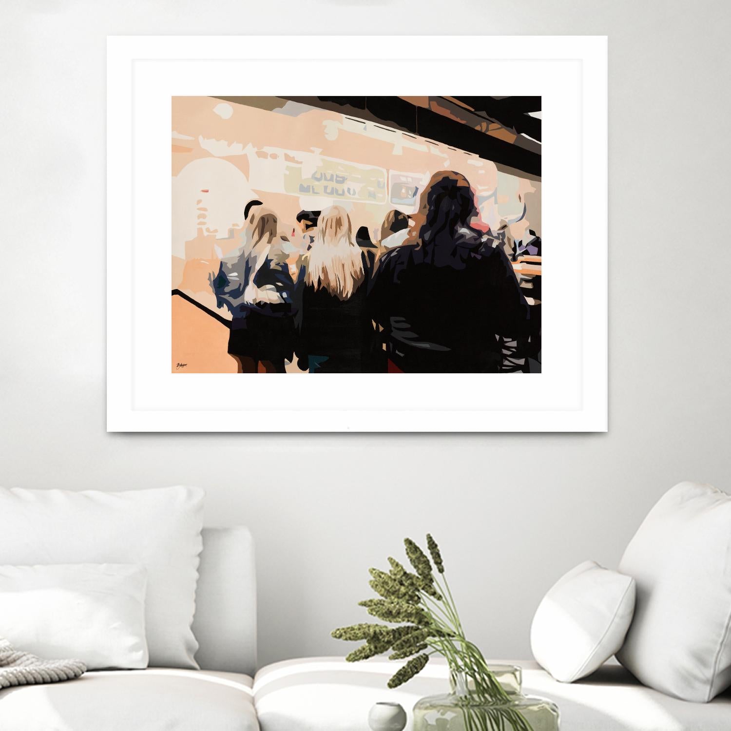 Late Night Queue by Beth Ann Lawson on GIANT ART - black figurative people