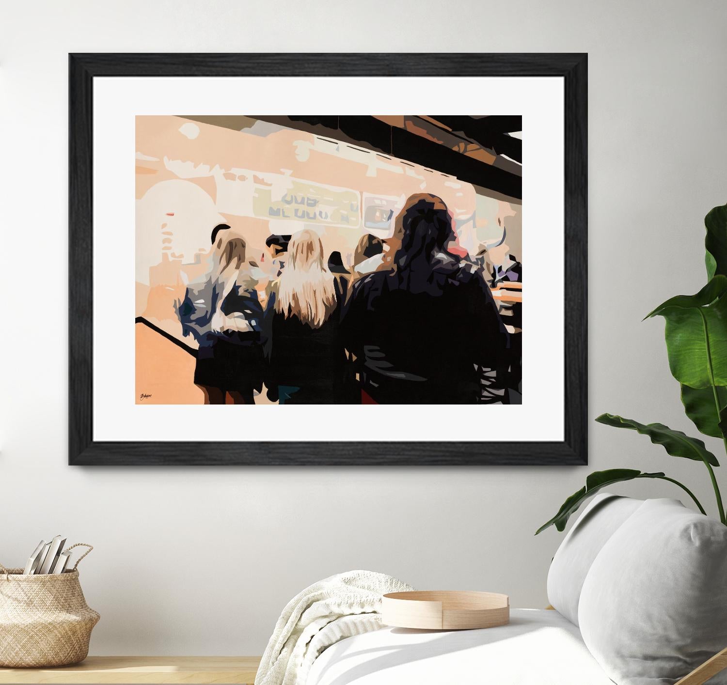 Late Night Queue by Beth Ann Lawson on GIANT ART - black figurative people