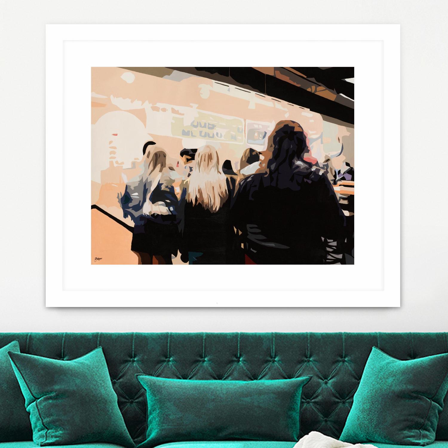 Late Night Queue by Beth Ann Lawson on GIANT ART - black figurative people