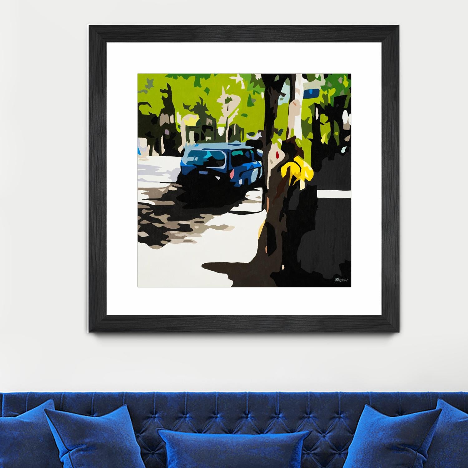 A Volvo In Ballard by Beth Ann Lawson on GIANT ART - greens cityscapes urban