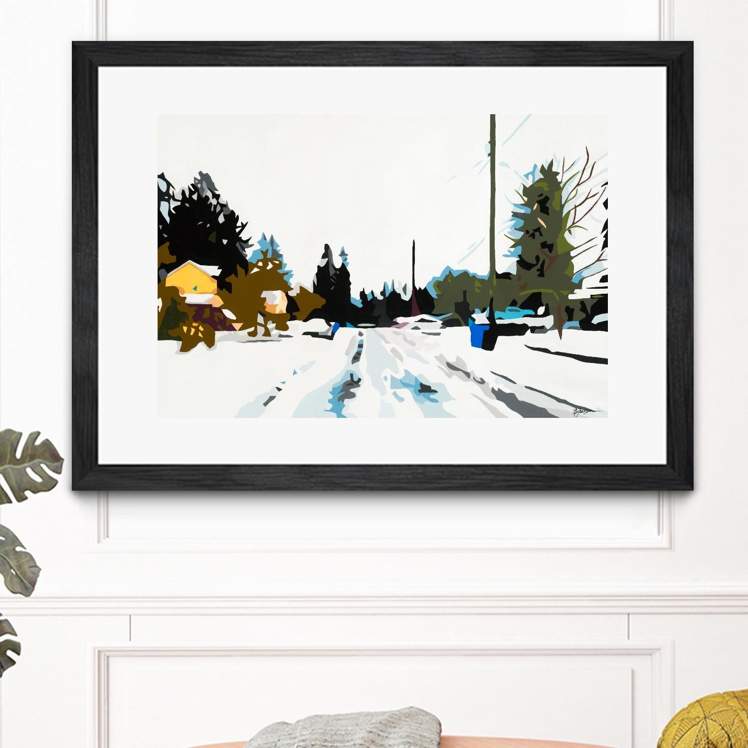 Winterhood by Beth Ann Lawson on GIANT ART - whites & creams scenic winter