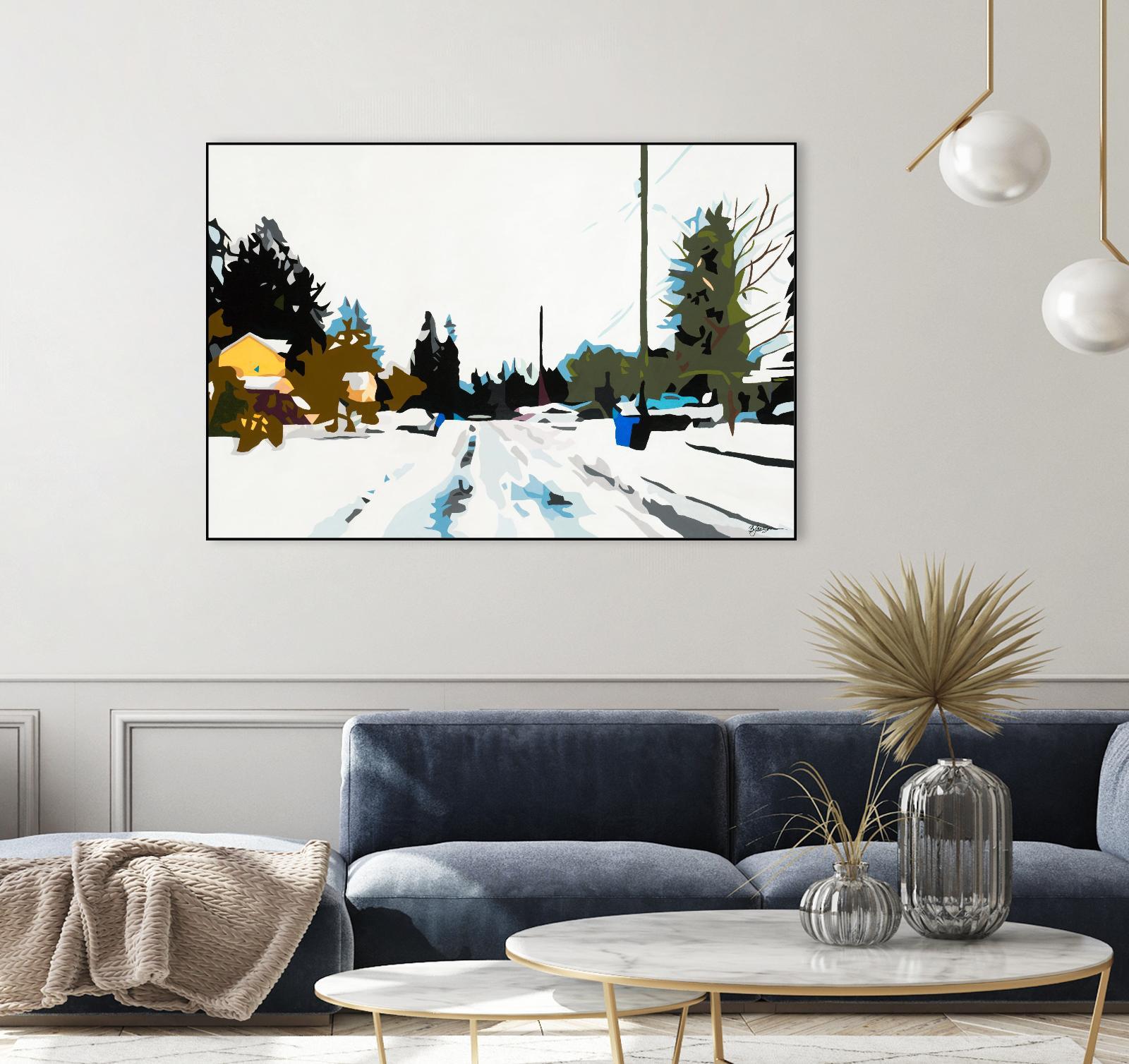 Winterhood by Beth Ann Lawson on GIANT ART - whites & creams scenic winter