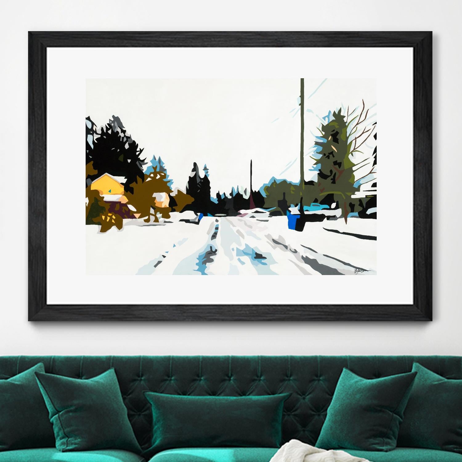 Winterhood by Beth Ann Lawson on GIANT ART - whites & creams scenic winter