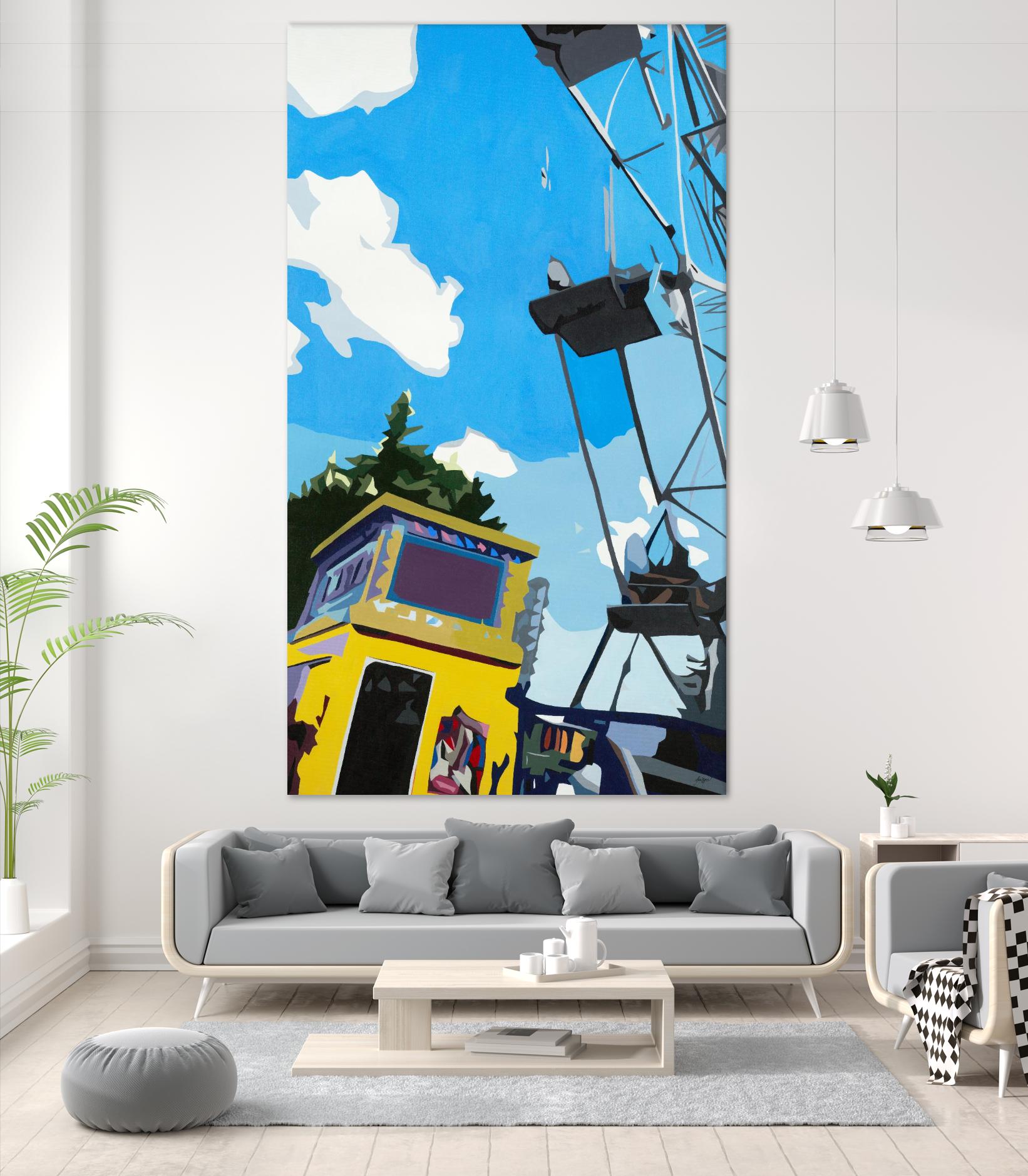 YOLO! by Beth Ann Lawson on GIANT ART - blues cityscapes ferris wheel