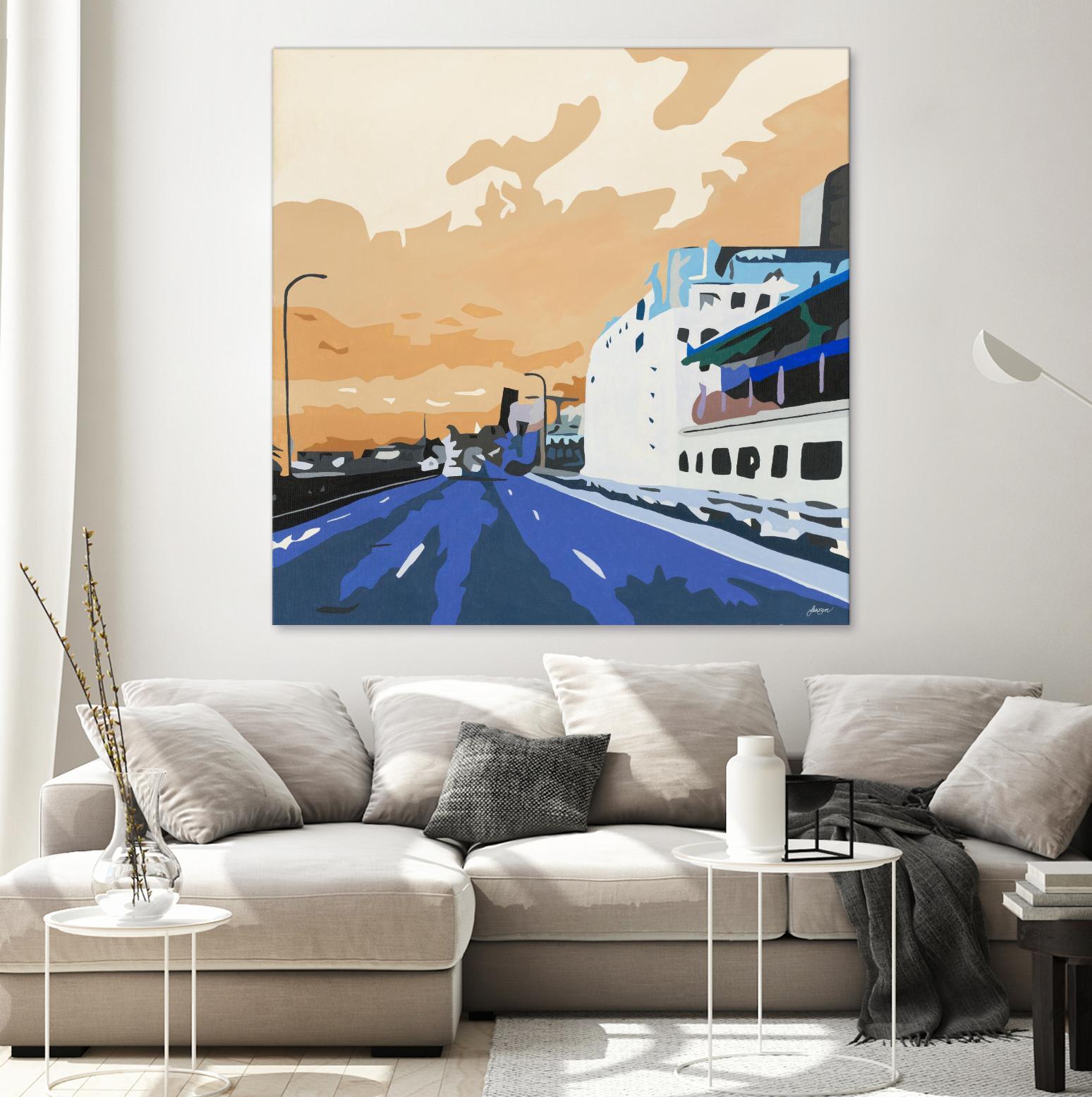 Viaduct Ghosts by Beth Ann Lawson on GIANT ART - blues cityscapes city