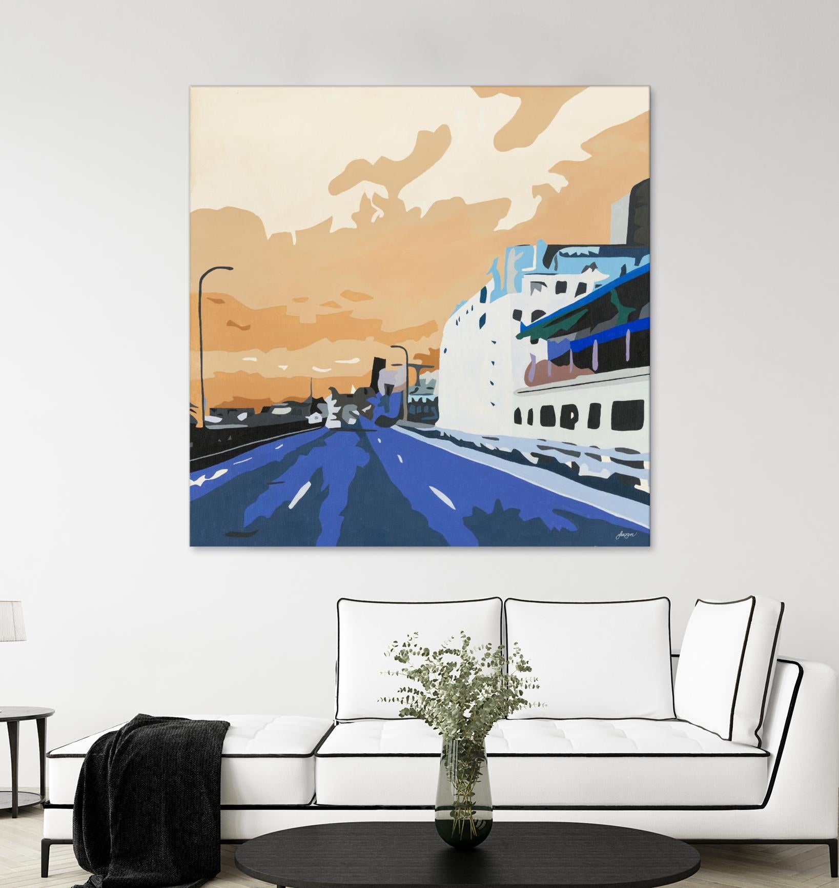 Viaduct Ghosts by Beth Ann Lawson on GIANT ART - blues cityscapes city