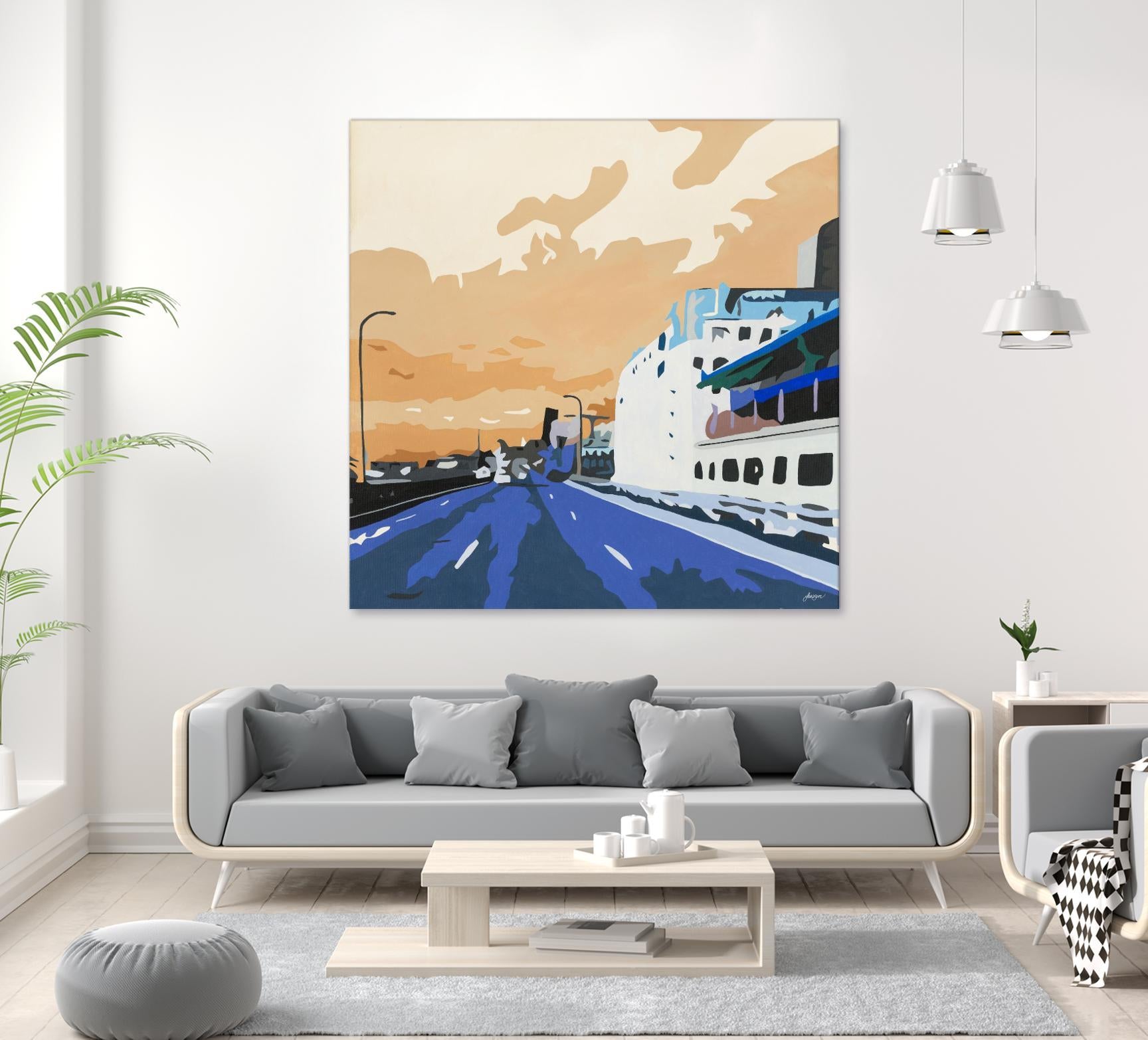 Viaduct Ghosts by Beth Ann Lawson on GIANT ART - blues cityscapes city