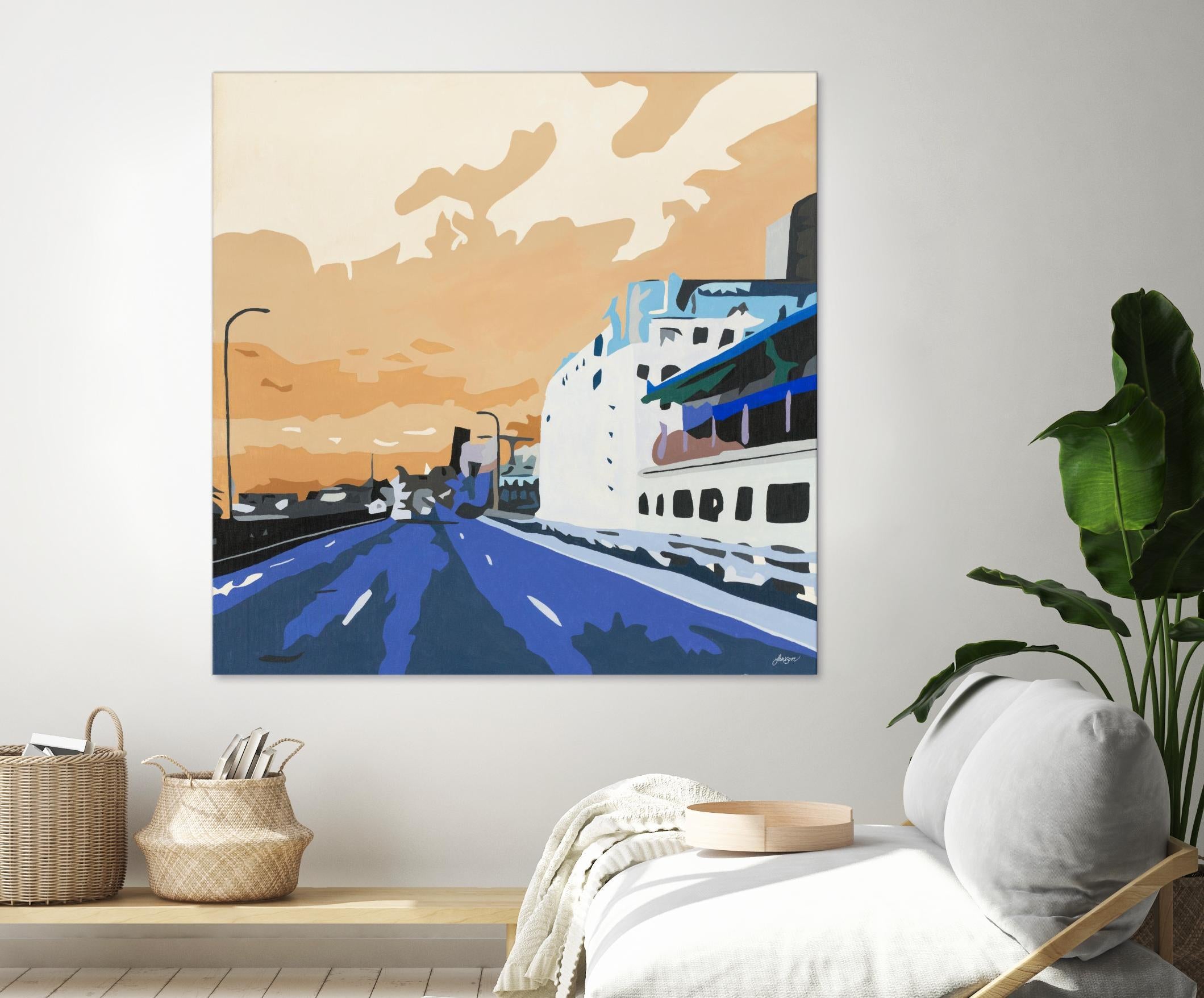 Viaduct Ghosts by Beth Ann Lawson on GIANT ART - blues cityscapes city