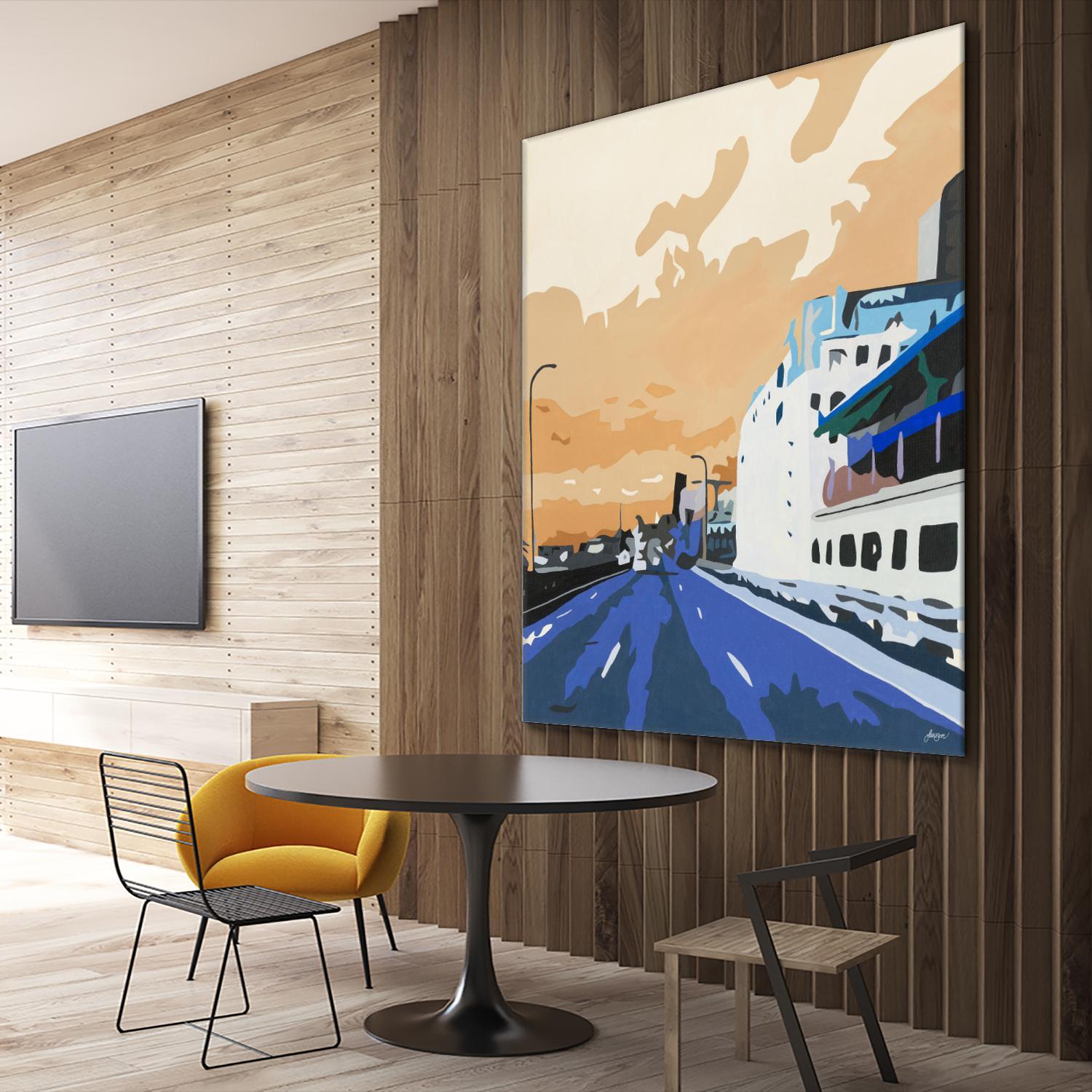 Viaduct Ghosts by Beth Ann Lawson on GIANT ART - blues cityscapes city