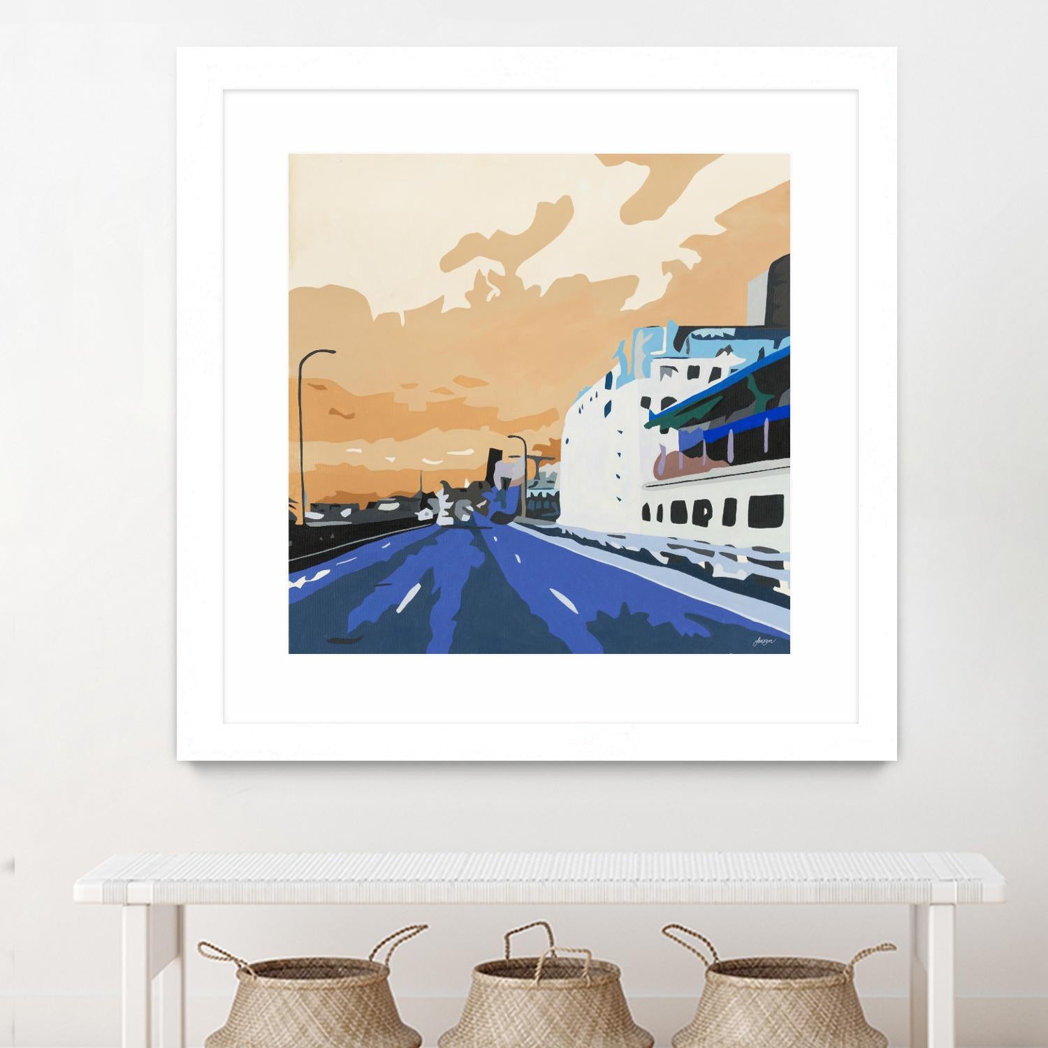 Viaduct Ghosts by Beth Ann Lawson on GIANT ART - blues cityscapes city