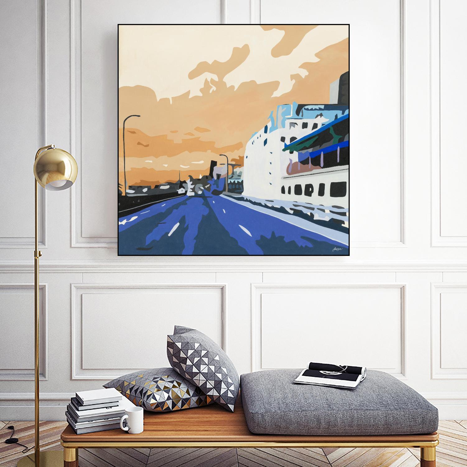 Viaduct Ghosts by Beth Ann Lawson on GIANT ART - blues cityscapes city