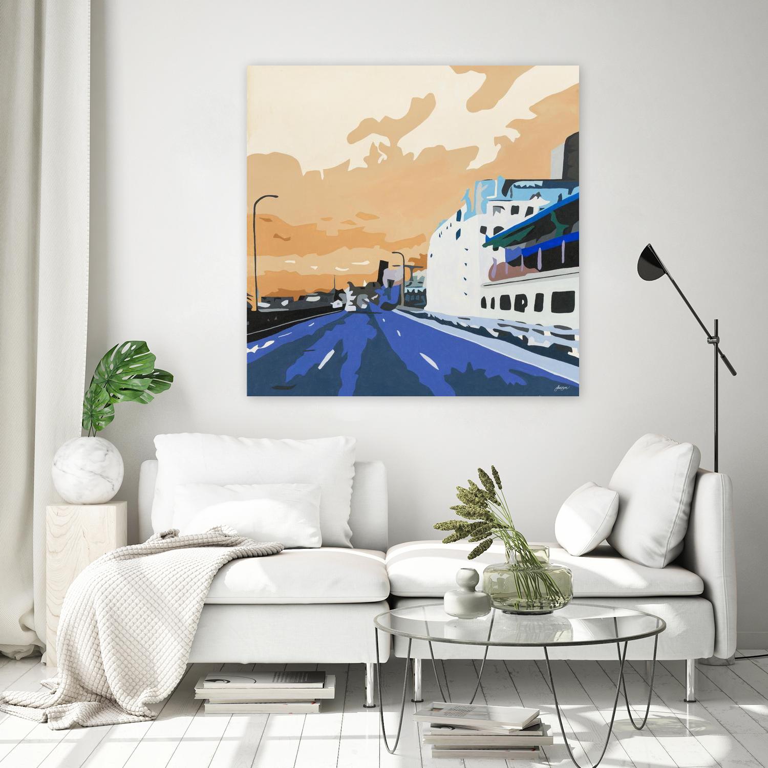 Viaduct Ghosts by Beth Ann Lawson on GIANT ART - blues cityscapes city