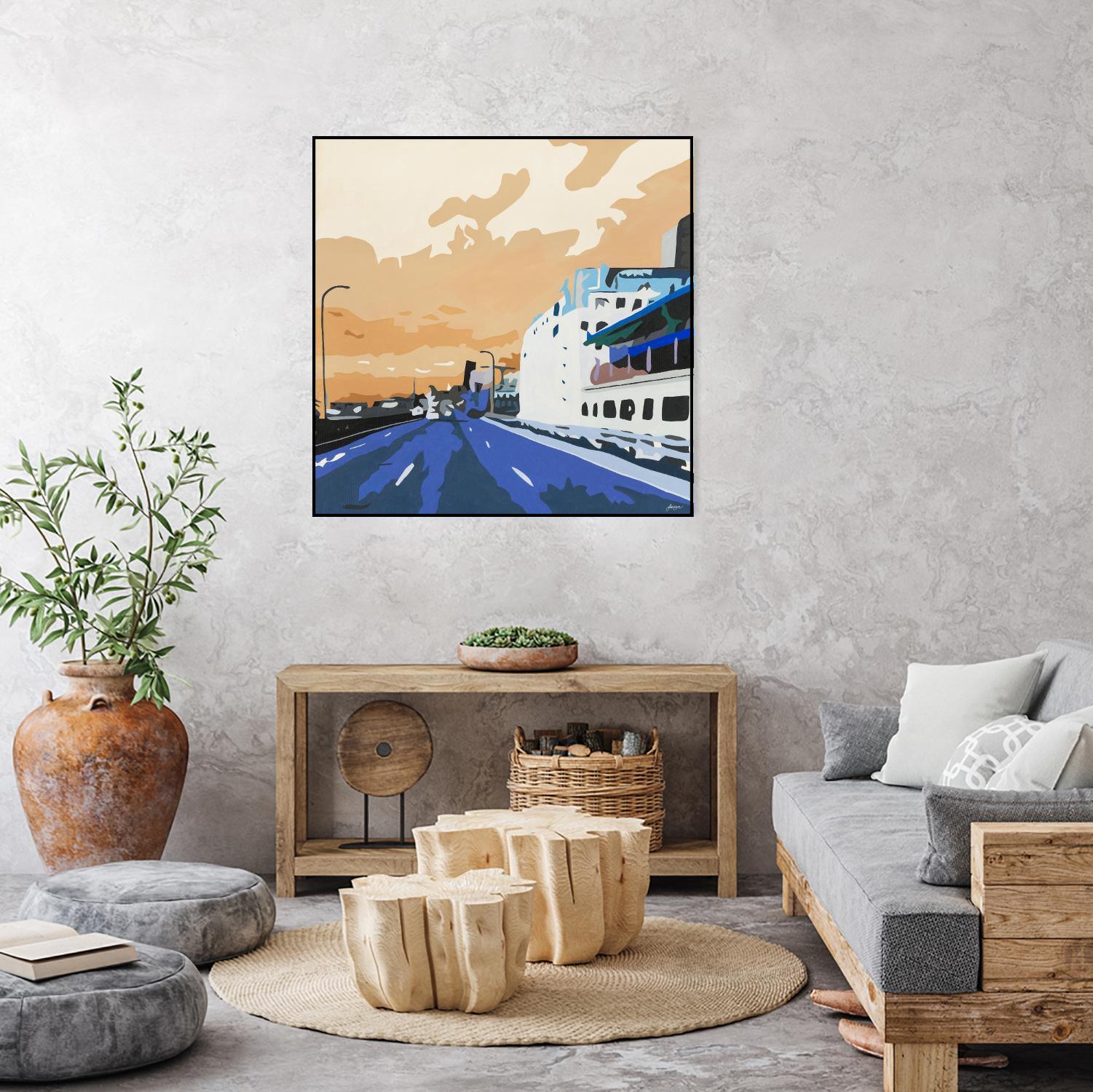 Viaduct Ghosts by Beth Ann Lawson on GIANT ART - blues cityscapes city