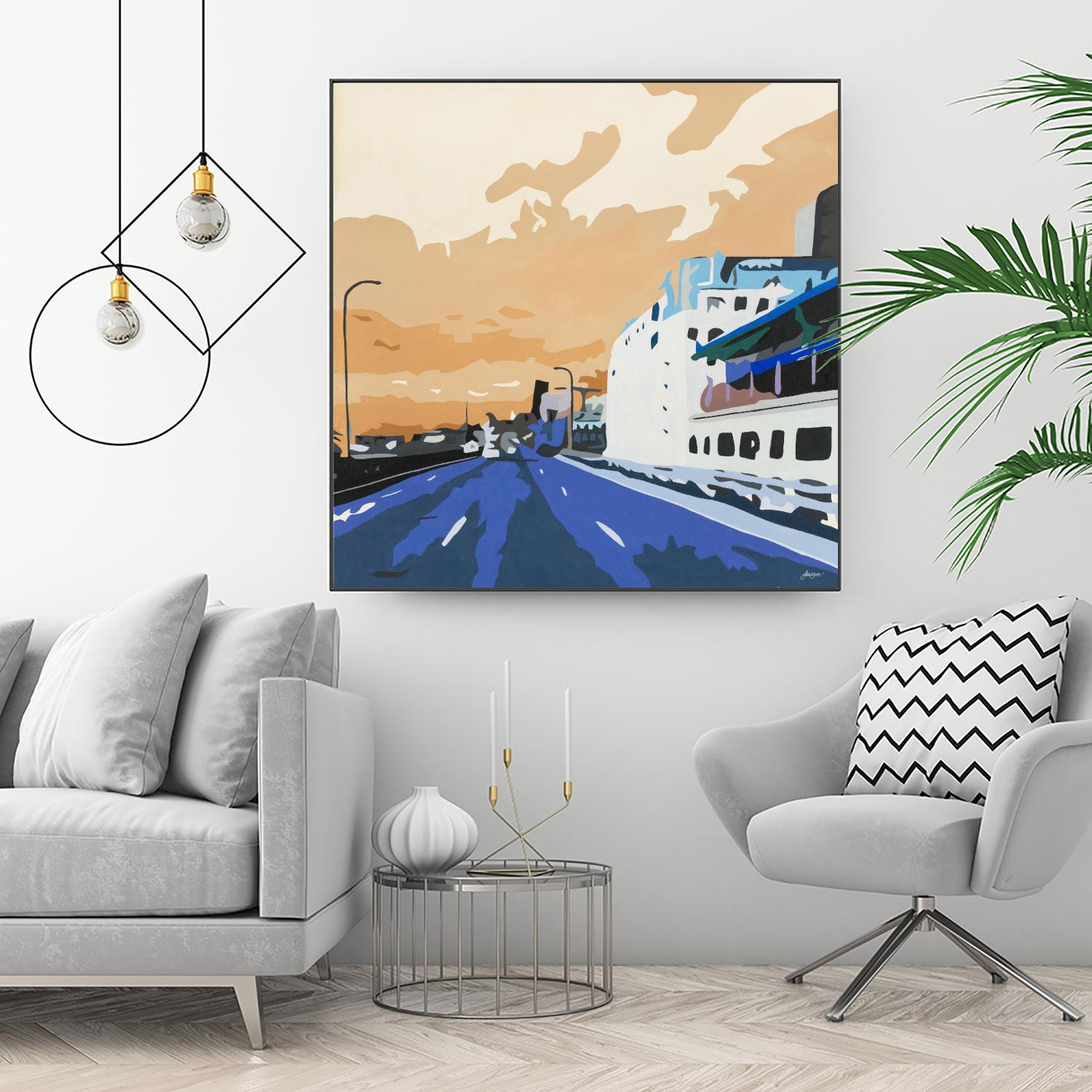 Viaduct Ghosts by Beth Ann Lawson on GIANT ART - blues cityscapes city