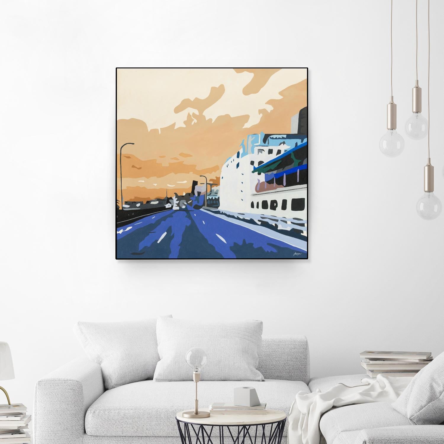 Viaduct Ghosts by Beth Ann Lawson on GIANT ART - blues cityscapes city