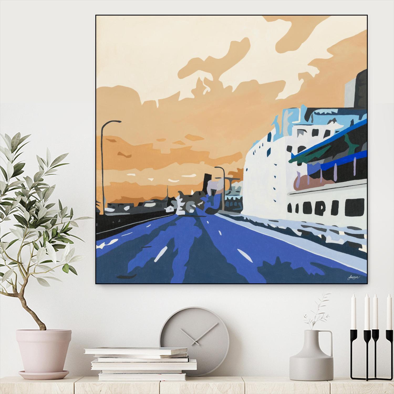 Viaduct Ghosts by Beth Ann Lawson on GIANT ART - blues cityscapes city