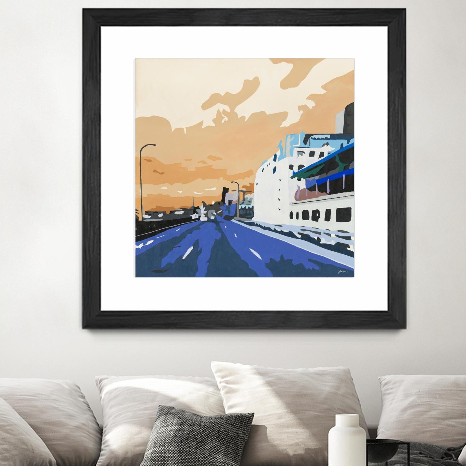 Viaduct Ghosts by Beth Ann Lawson on GIANT ART - blues cityscapes city