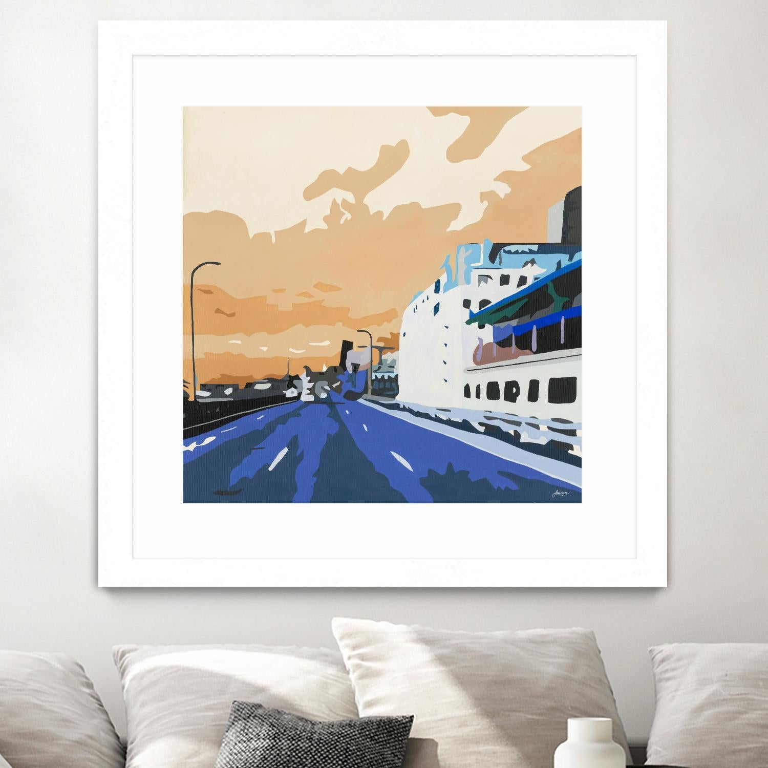 Viaduct Ghosts by Beth Ann Lawson on GIANT ART - blues cityscapes city