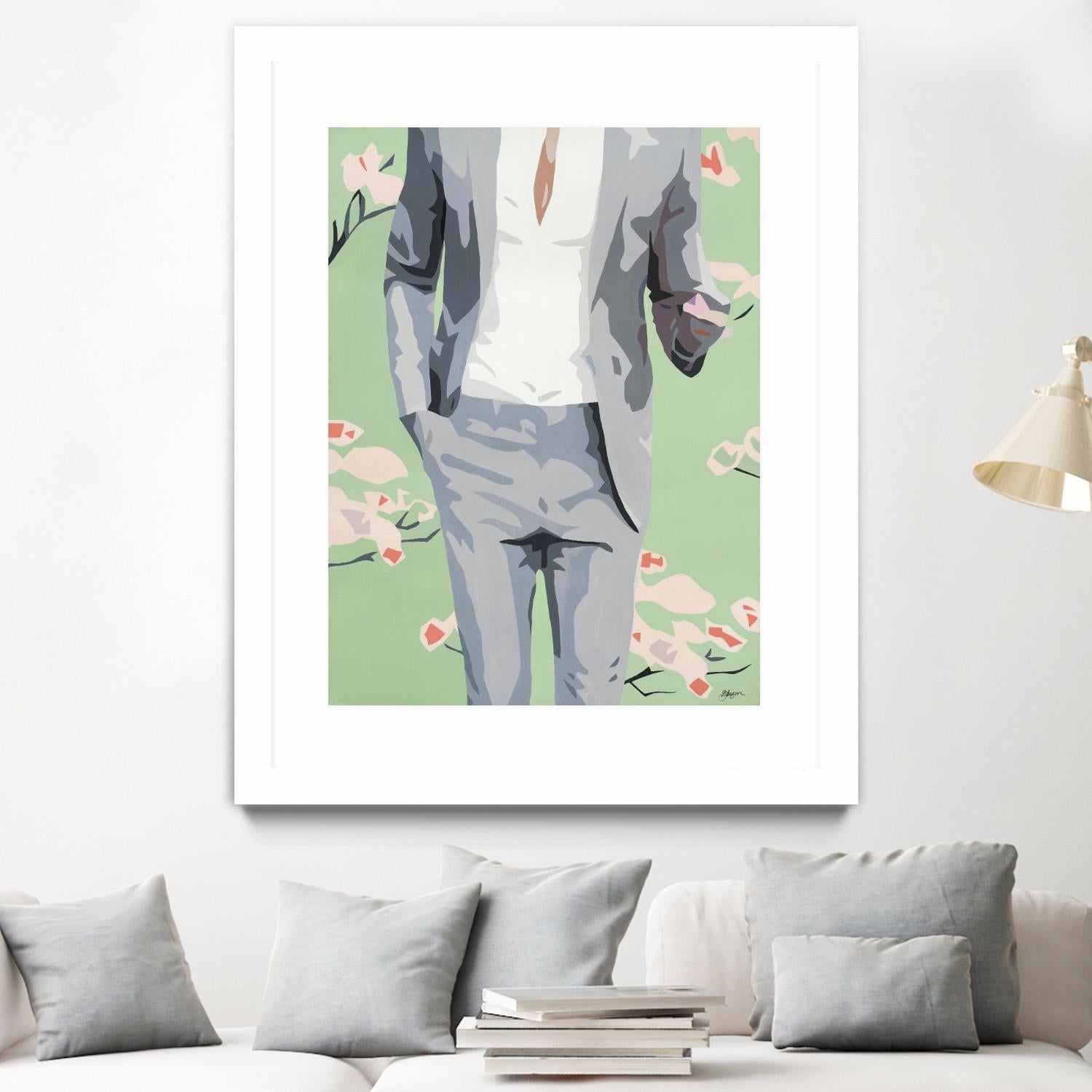 Mr. Why Not by Beth Ann Lawson on GIANT ART - grays figurative fashion