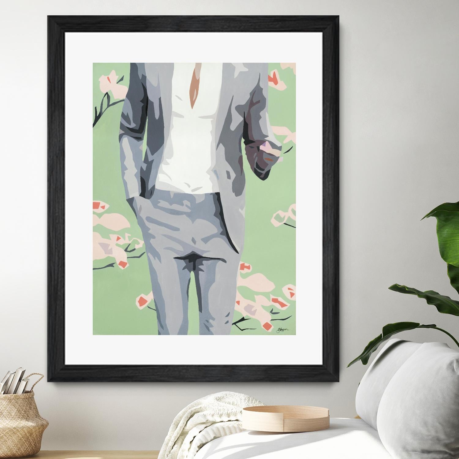 Mr. Why Not by Beth Ann Lawson on GIANT ART - grays figurative fashion