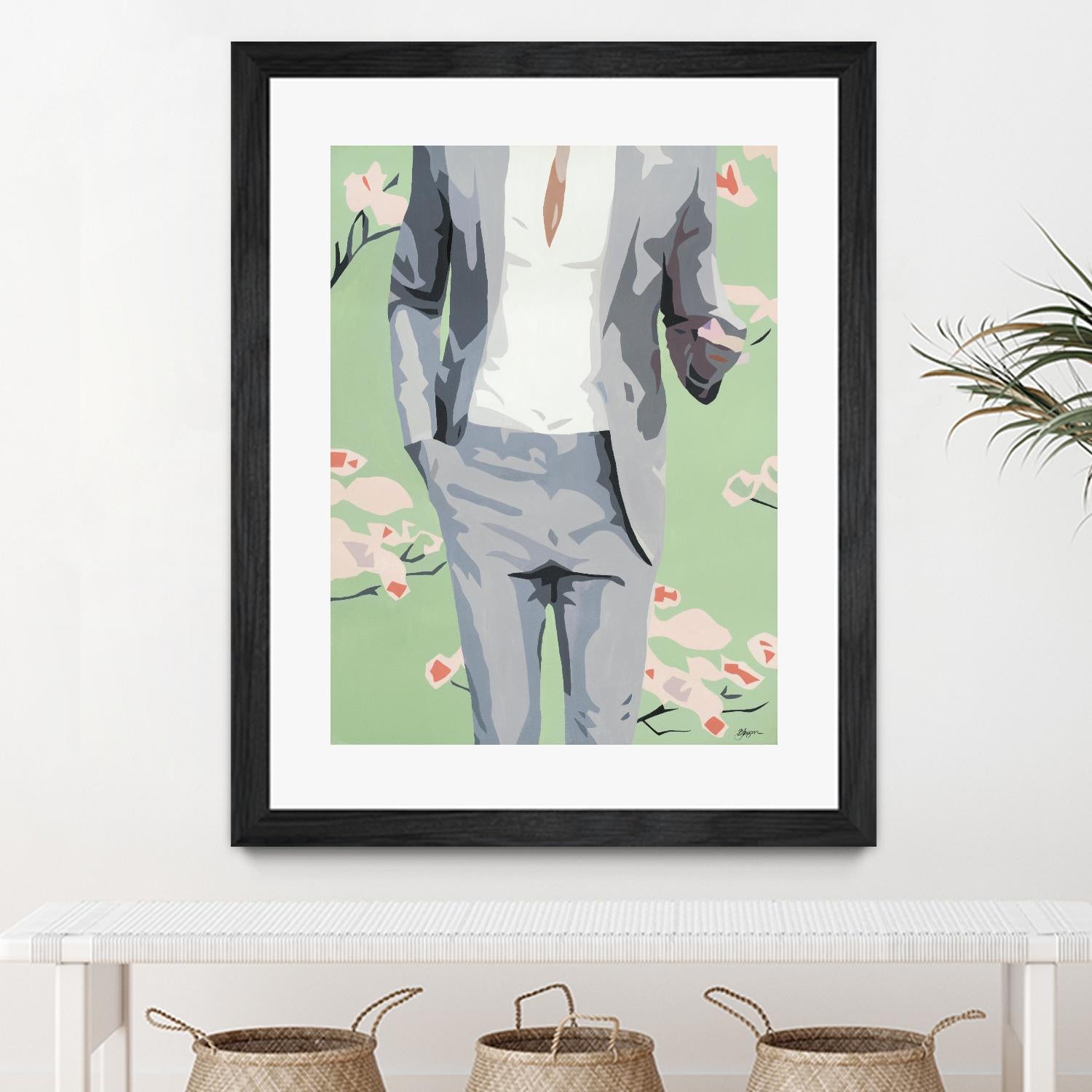 Mr. Why Not by Beth Ann Lawson on GIANT ART - grays figurative fashion