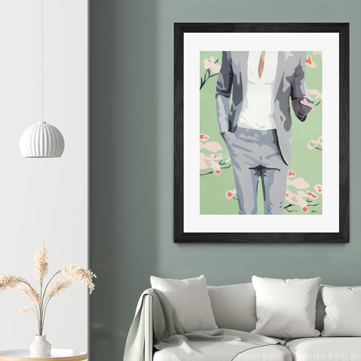 Mr. Why Not by Beth Ann Lawson on GIANT ART - grays figurative fashion