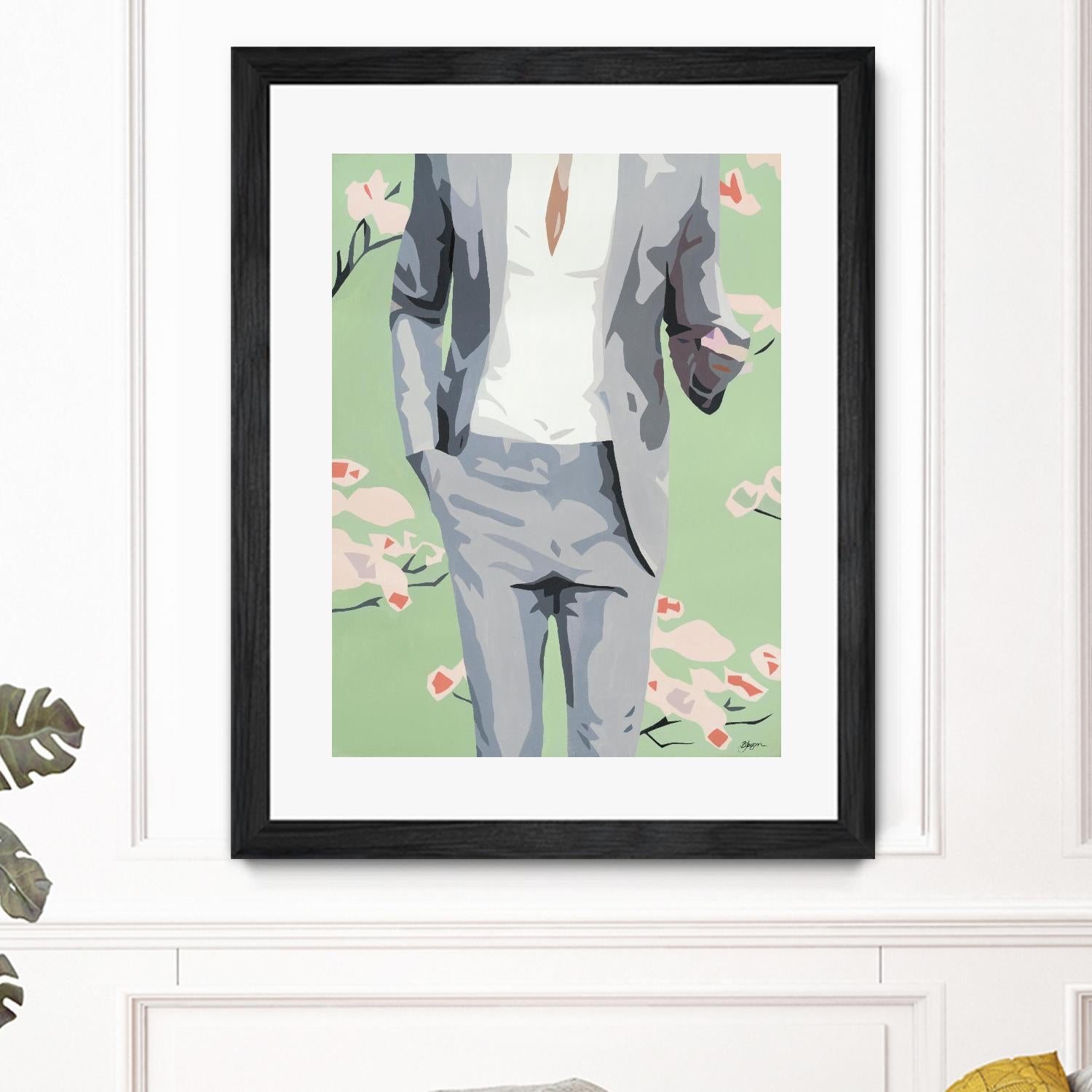 Mr. Why Not by Beth Ann Lawson on GIANT ART - grays figurative fashion