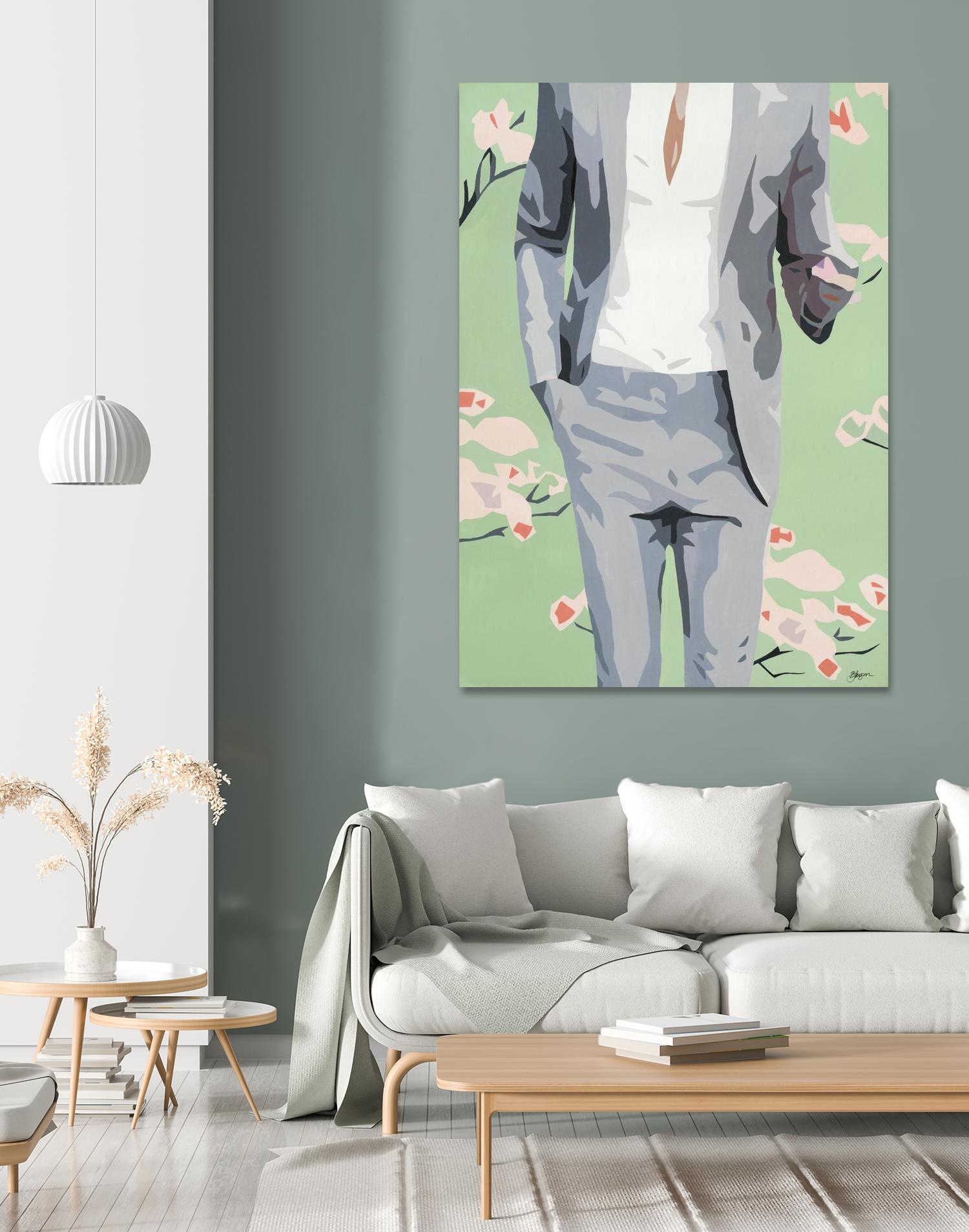 Mr. Why Not by Beth Ann Lawson on GIANT ART - grays figurative fashion