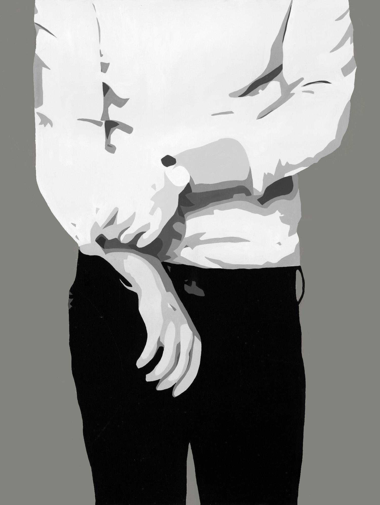 Mr.Right black and white by Beth Ann Lawson on GIANT ART - white black & white black pants