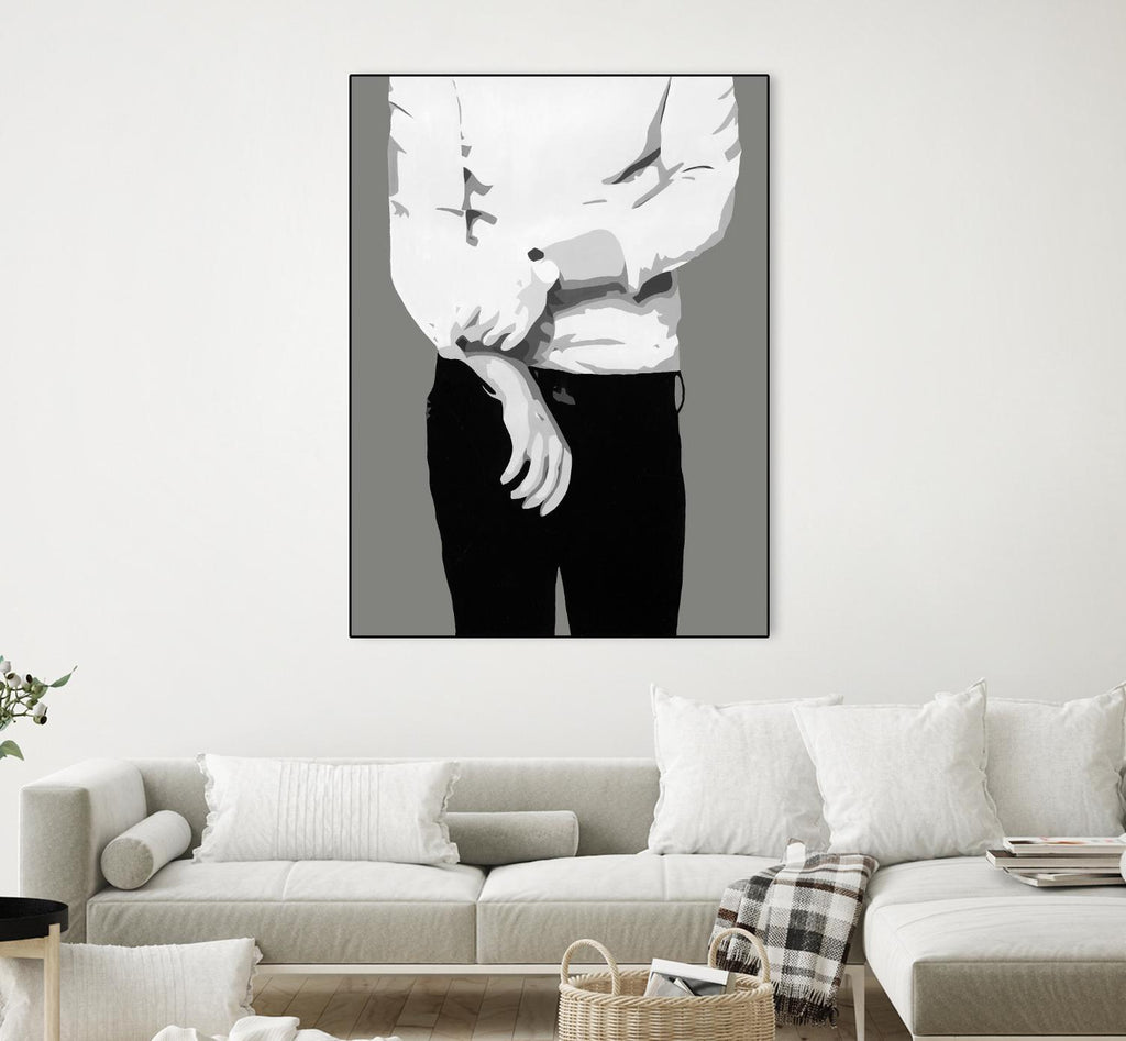 Mr.Right black and white by Beth Ann Lawson on GIANT ART - white black & white black pants