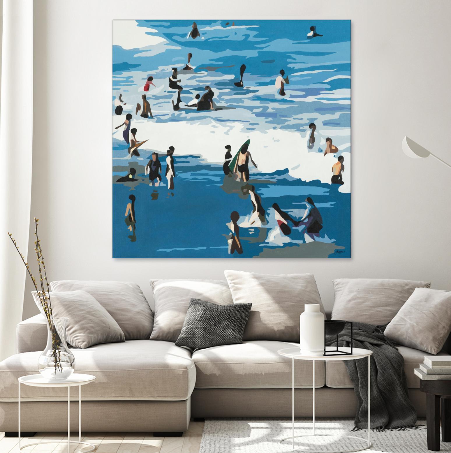 Surf's Up by Beth Ann Lawson on GIANT ART - blues coastal waves