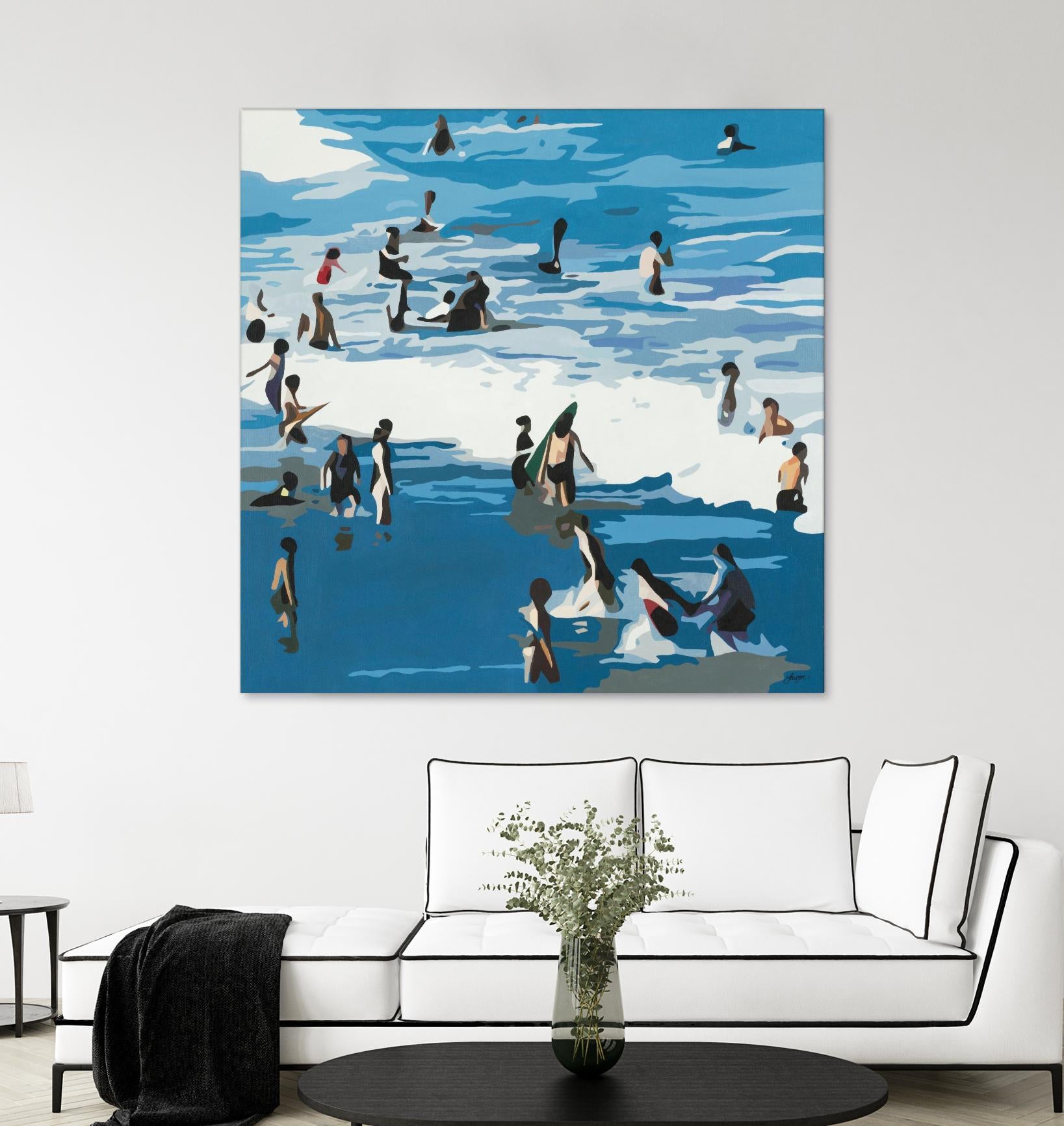 Surf's Up by Beth Ann Lawson on GIANT ART - blues coastal waves