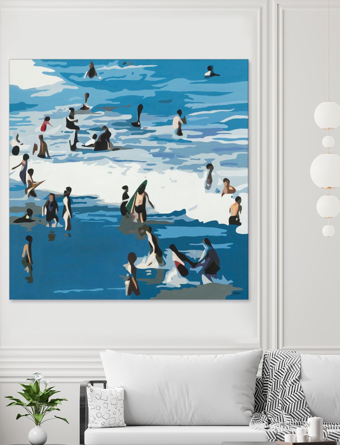 Surf's Up by Beth Ann Lawson on GIANT ART - blues coastal waves