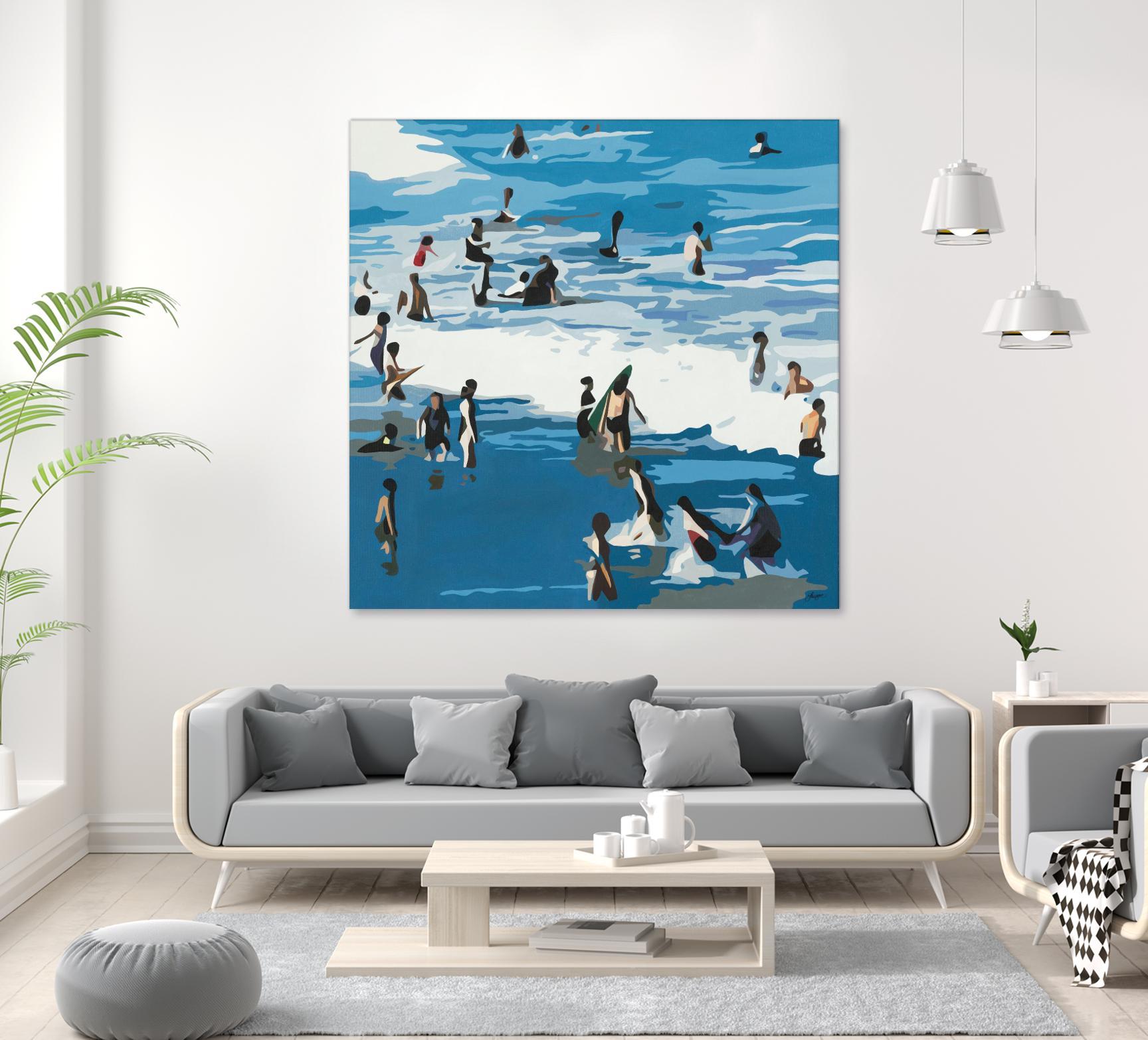 Surf's Up by Beth Ann Lawson on GIANT ART - blues coastal waves