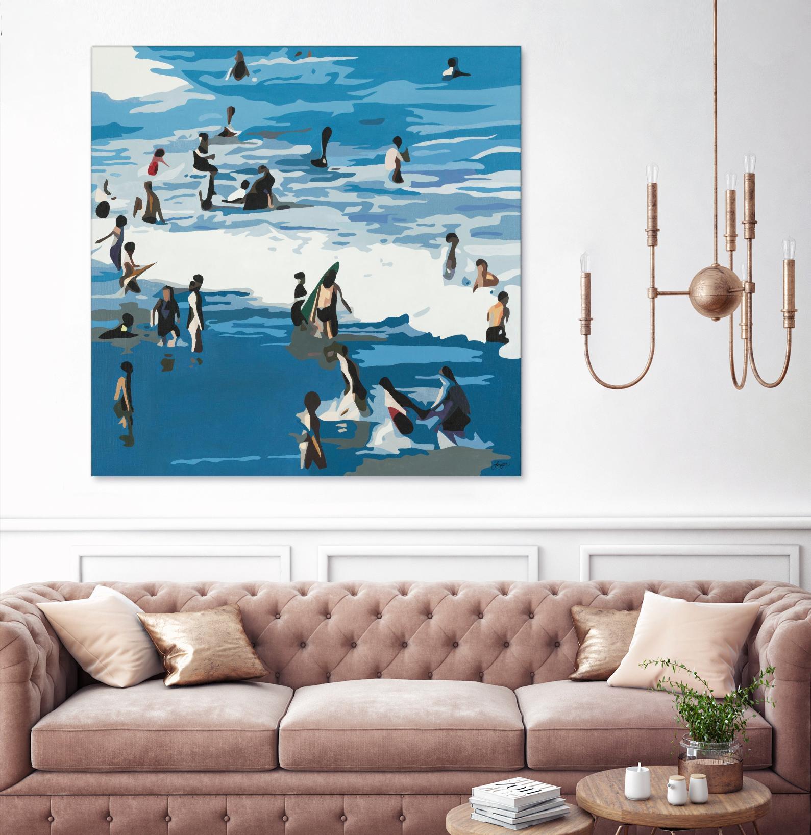 Surf's Up by Beth Ann Lawson on GIANT ART - blues coastal waves