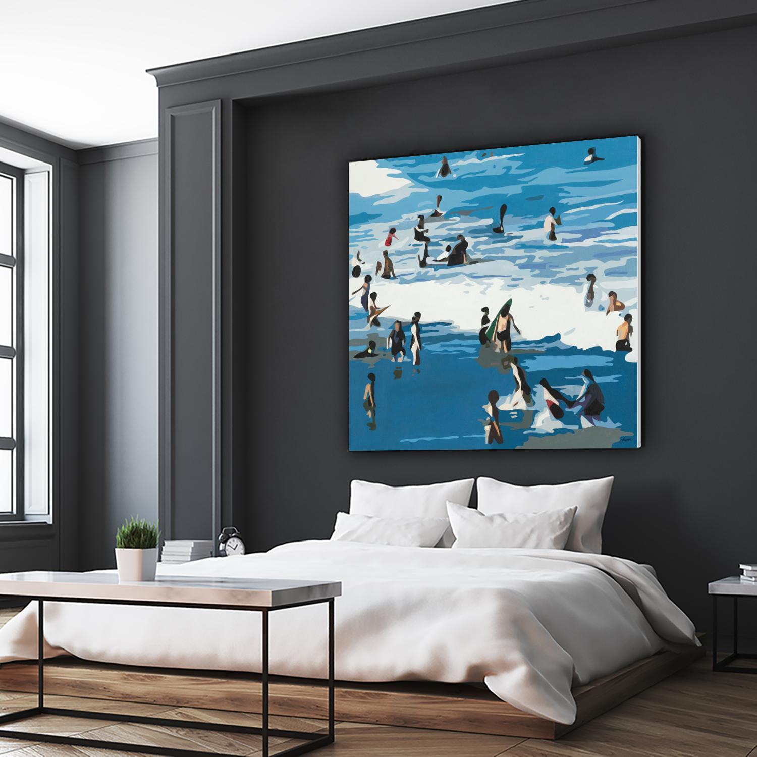 Surf's Up by Beth Ann Lawson on GIANT ART - blues coastal waves