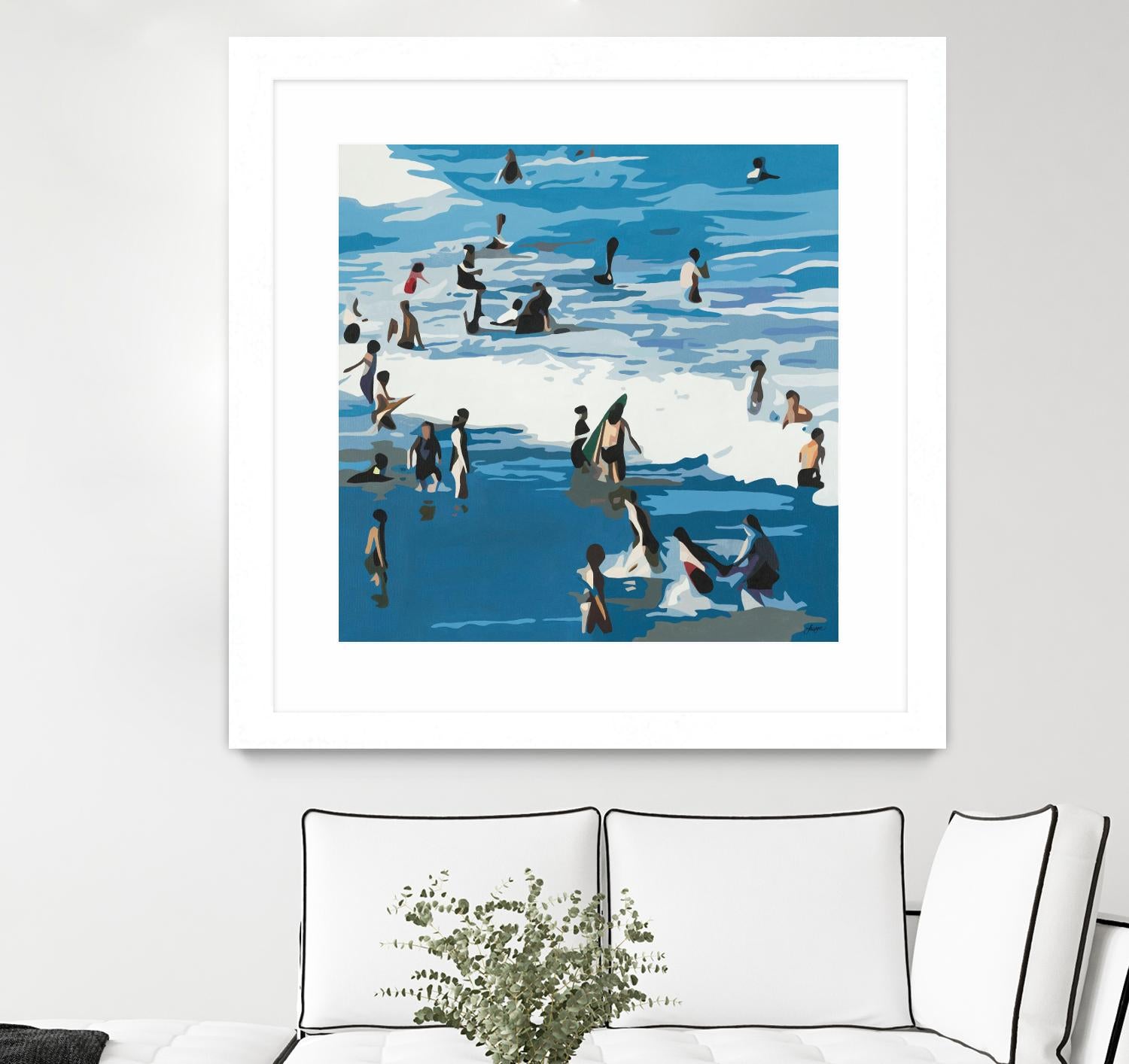 Surf's Up by Beth Ann Lawson on GIANT ART - blues coastal waves