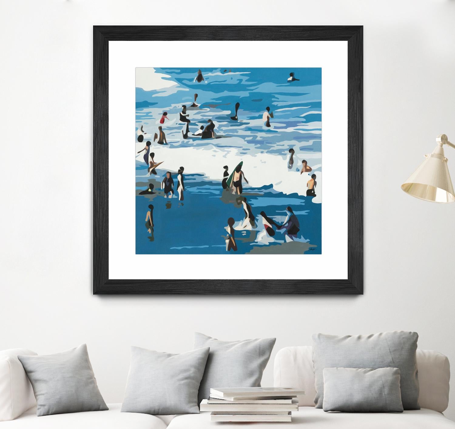 Surf's Up by Beth Ann Lawson on GIANT ART - blues coastal waves