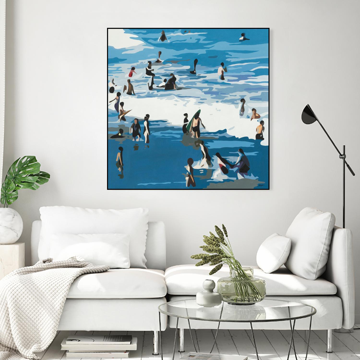 Surf's Up by Beth Ann Lawson on GIANT ART - blues coastal waves