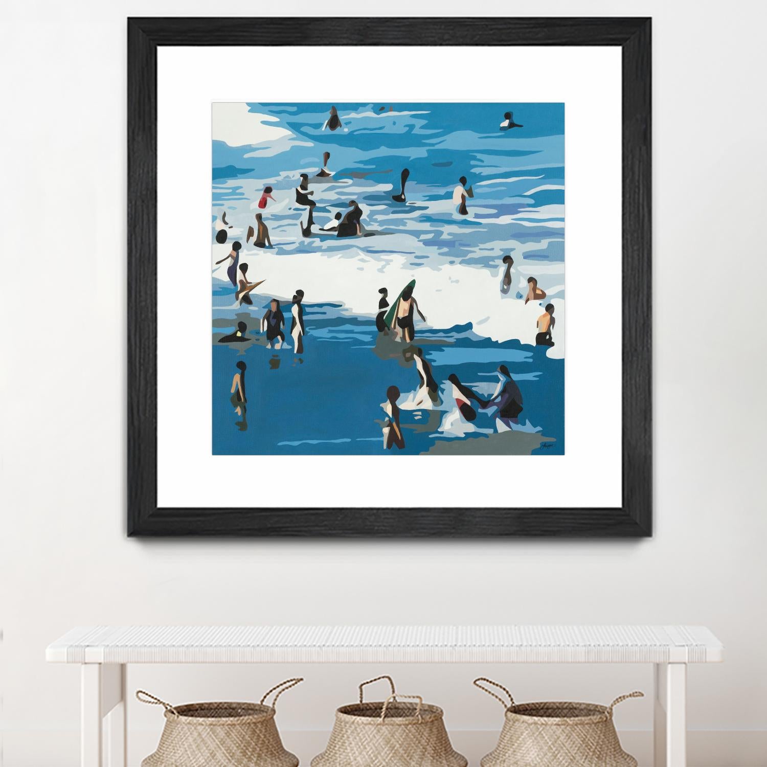 Surf's Up by Beth Ann Lawson on GIANT ART - blues coastal waves