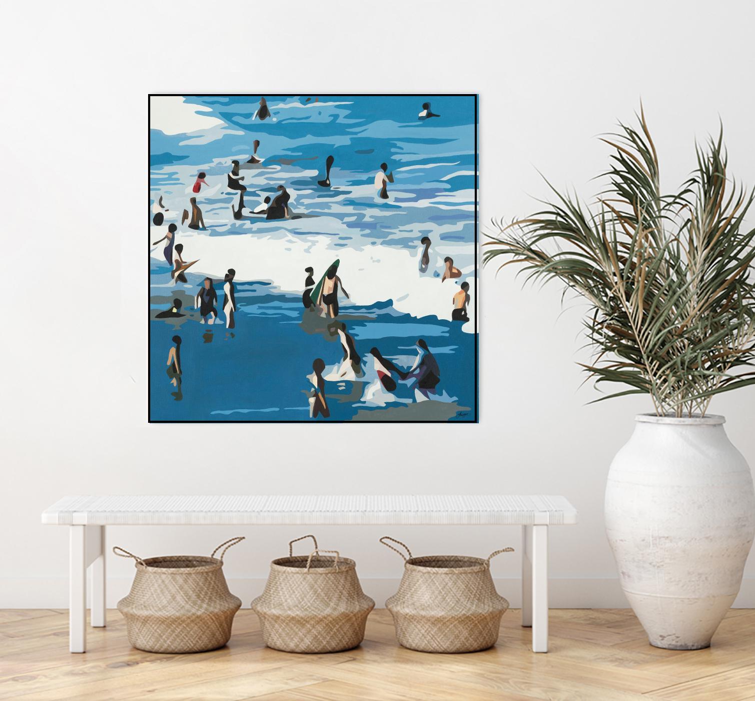 Surf's Up by Beth Ann Lawson on GIANT ART - blues coastal waves